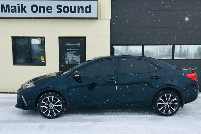 Toyota 2019 Corolla with professional window tint in North Bay
